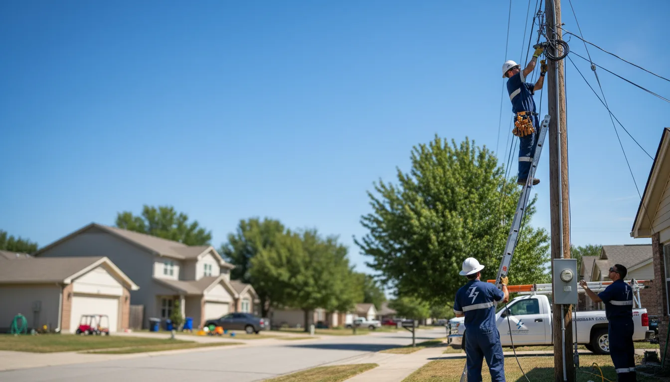 Residential electrician providing installation services in Fairview, UT